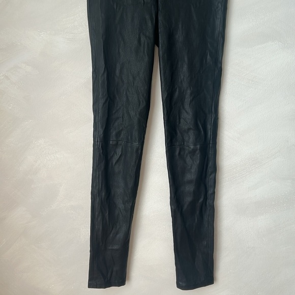 Theory leggings Adebelle 100% Lambskin Leather size 6 black - Picture 4 of 9